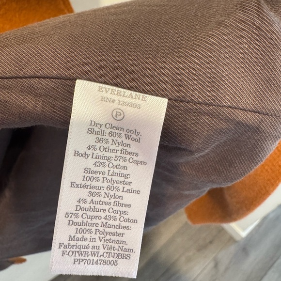 Everlane Double Breasted Wool Coat in Toffee - Picture 8 of 8